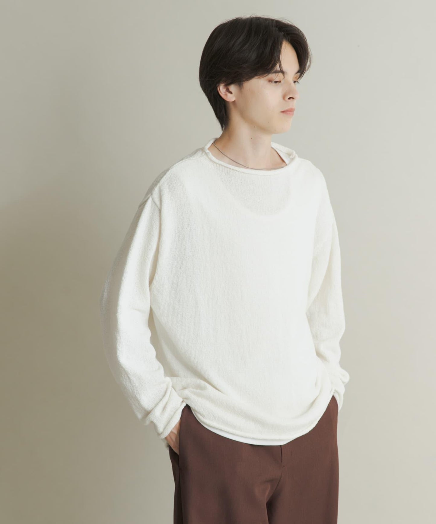 棉感高領針織衫