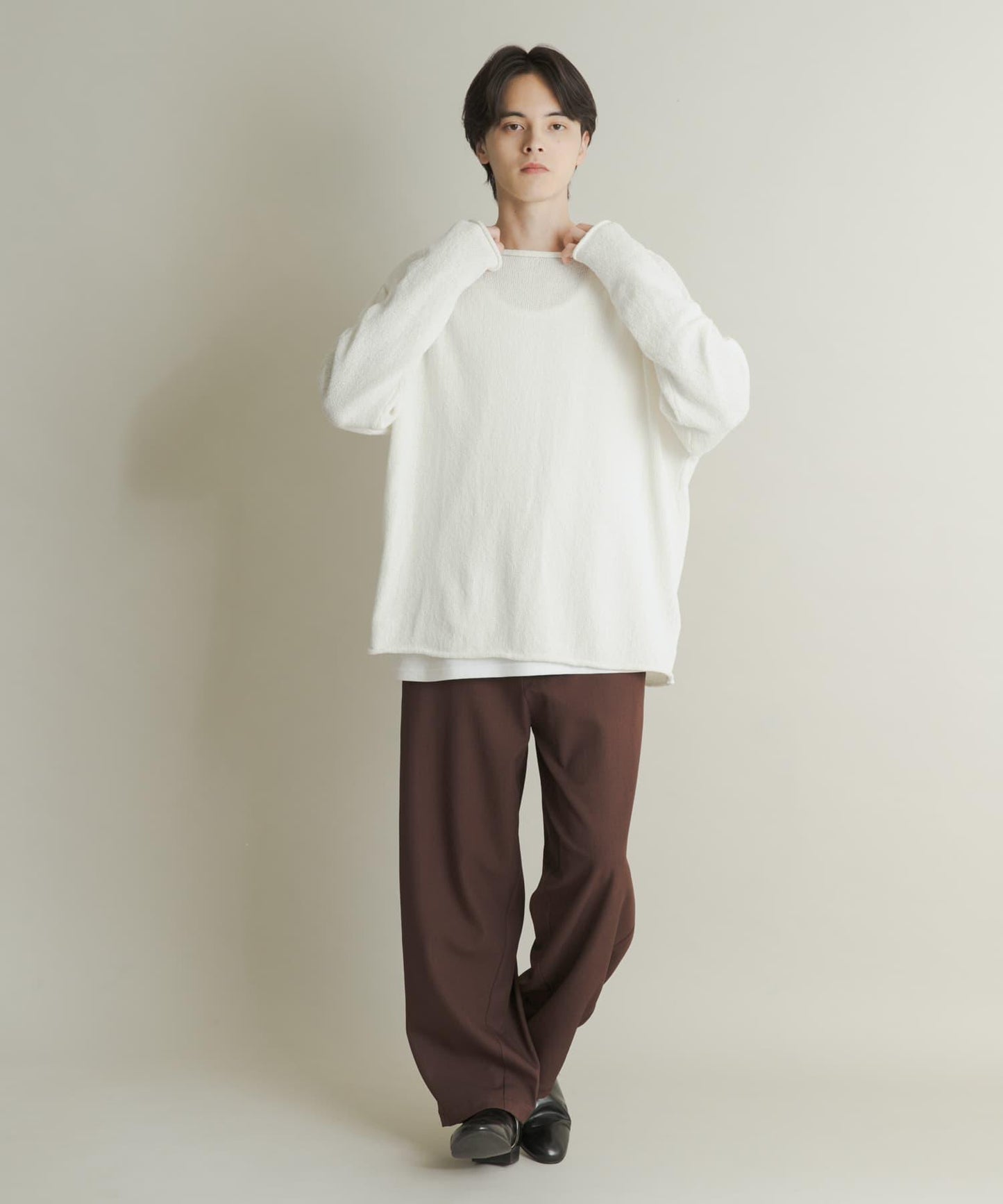 棉感高領針織衫