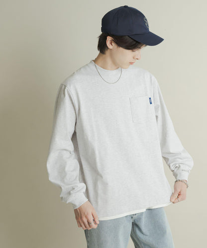 純棉圓領長袖T恤