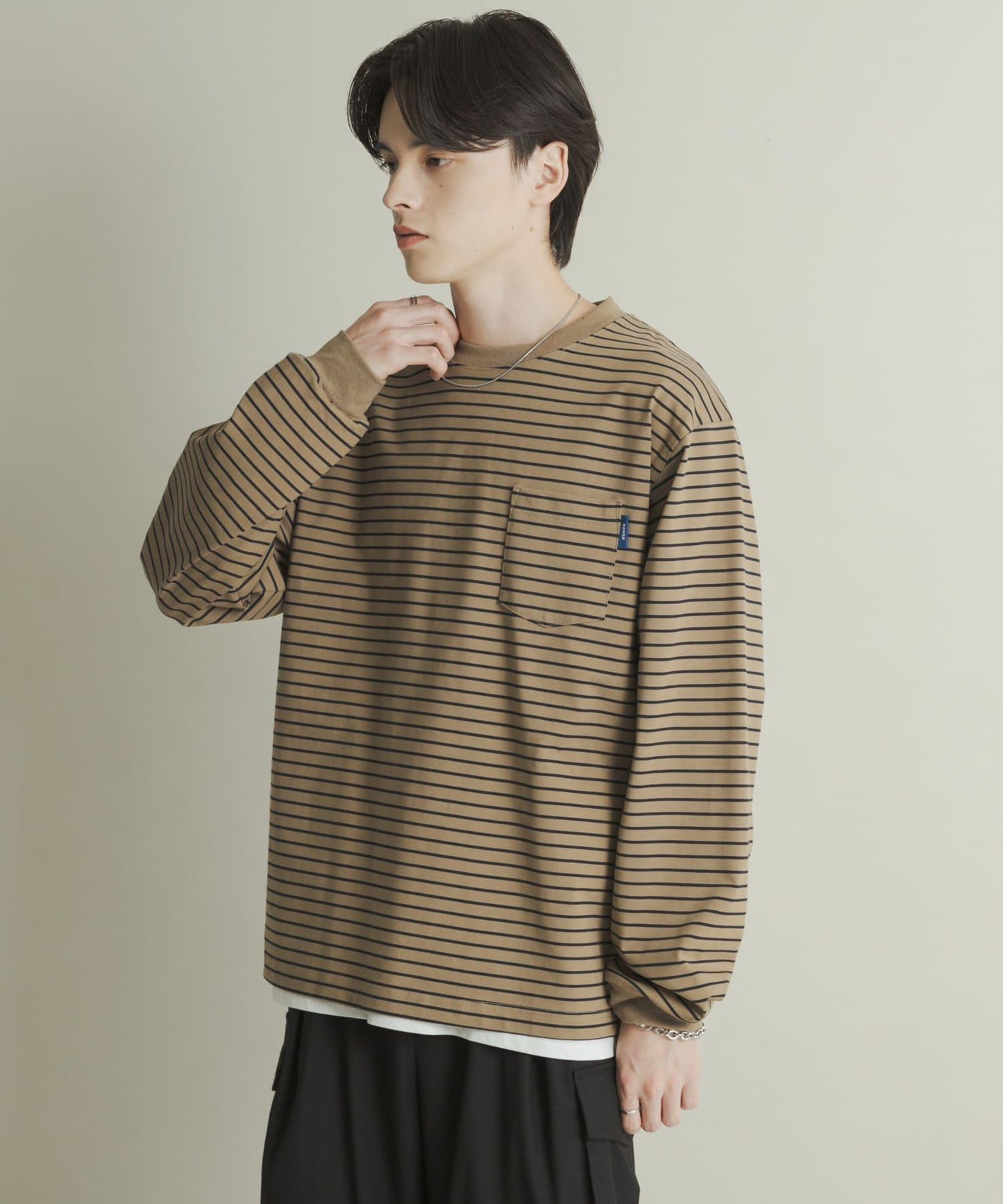 純棉圓領長袖T恤