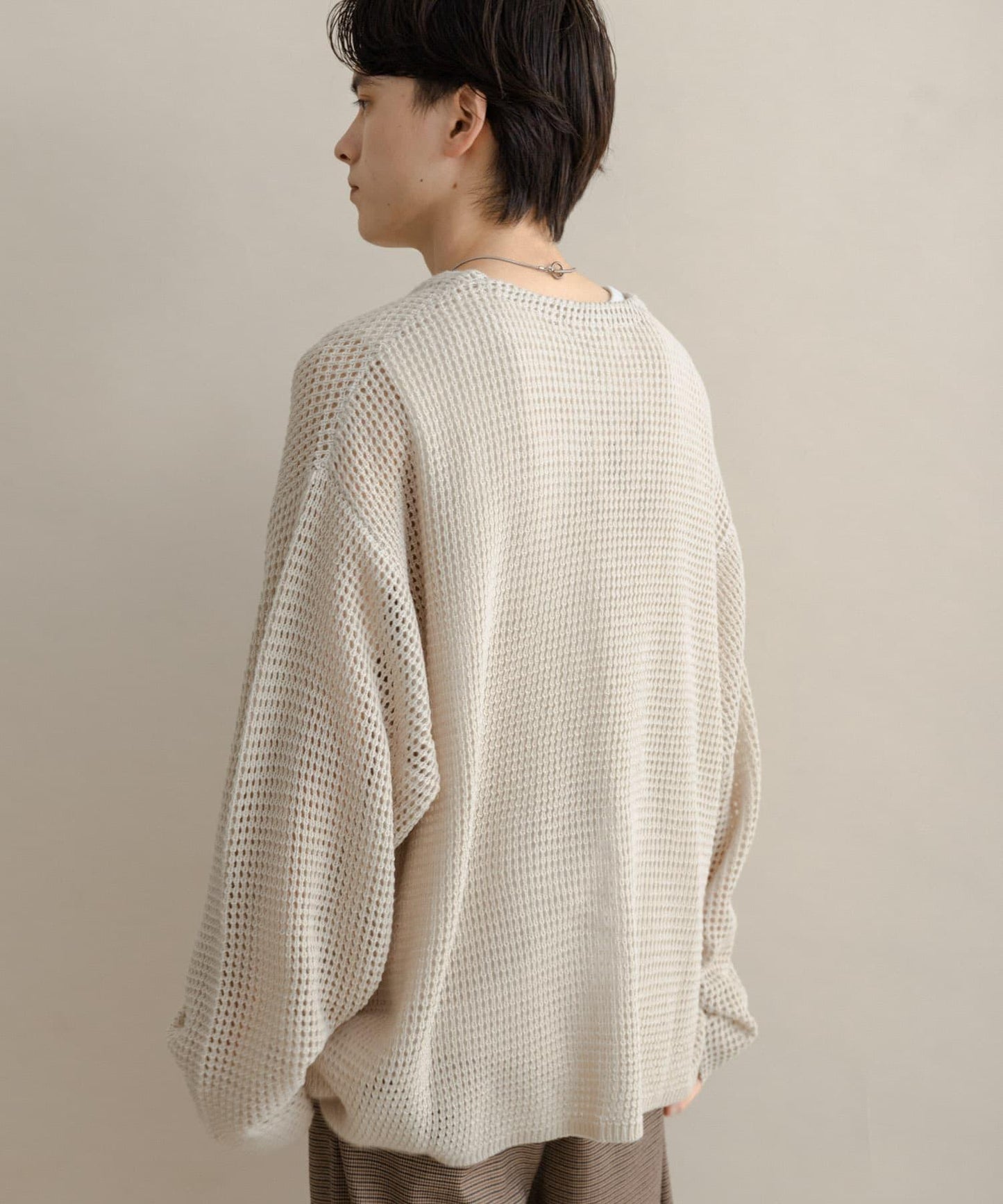 雙口袋V領針織開衫