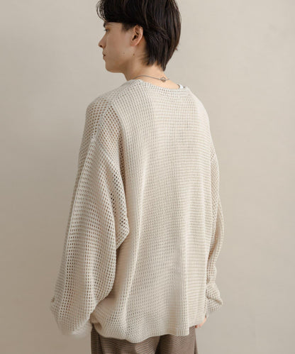 雙口袋V領針織開衫