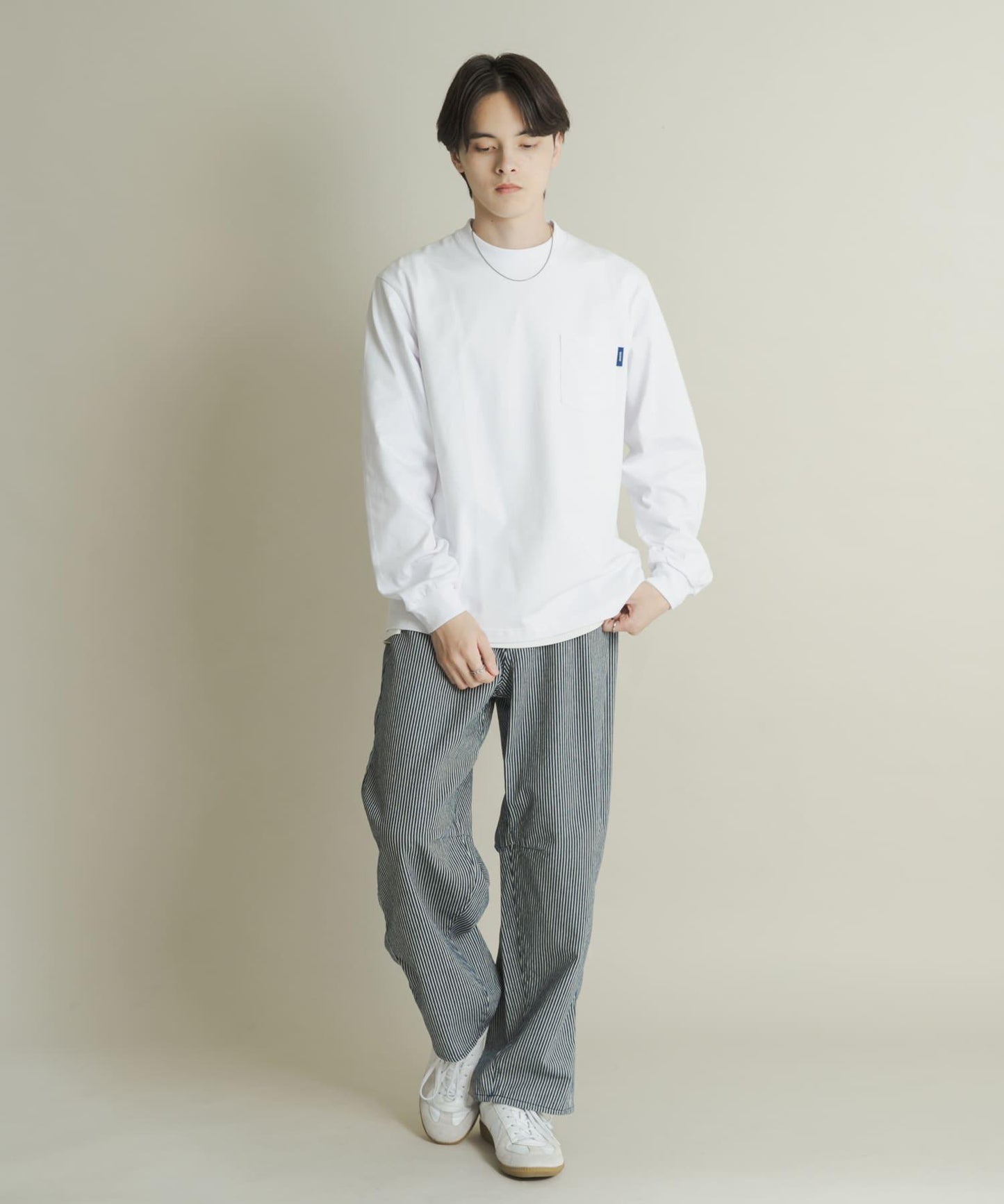 純棉圓領長袖T恤