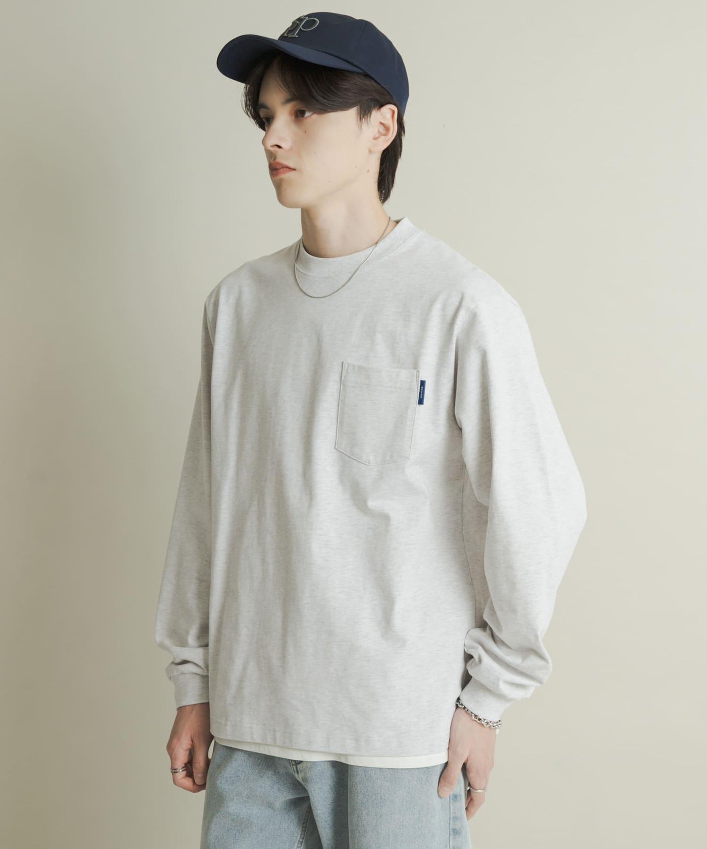 純棉圓領長袖T恤