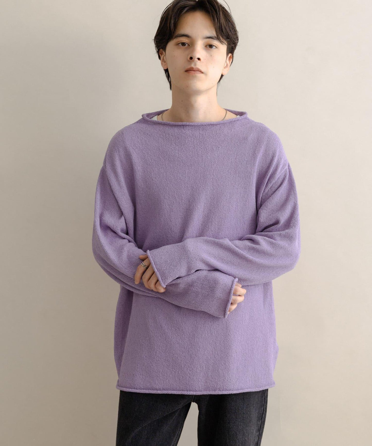 棉感高領針織衫