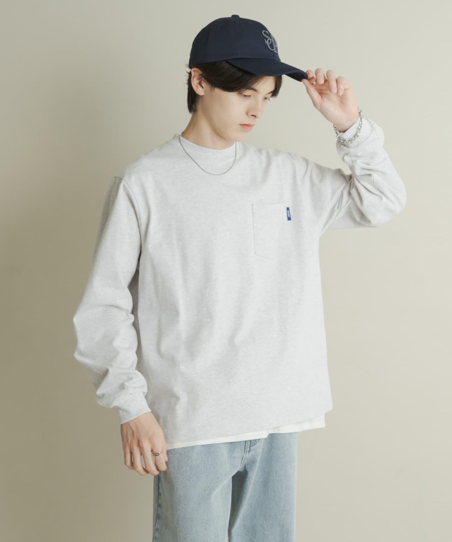 純棉圓領長袖T恤