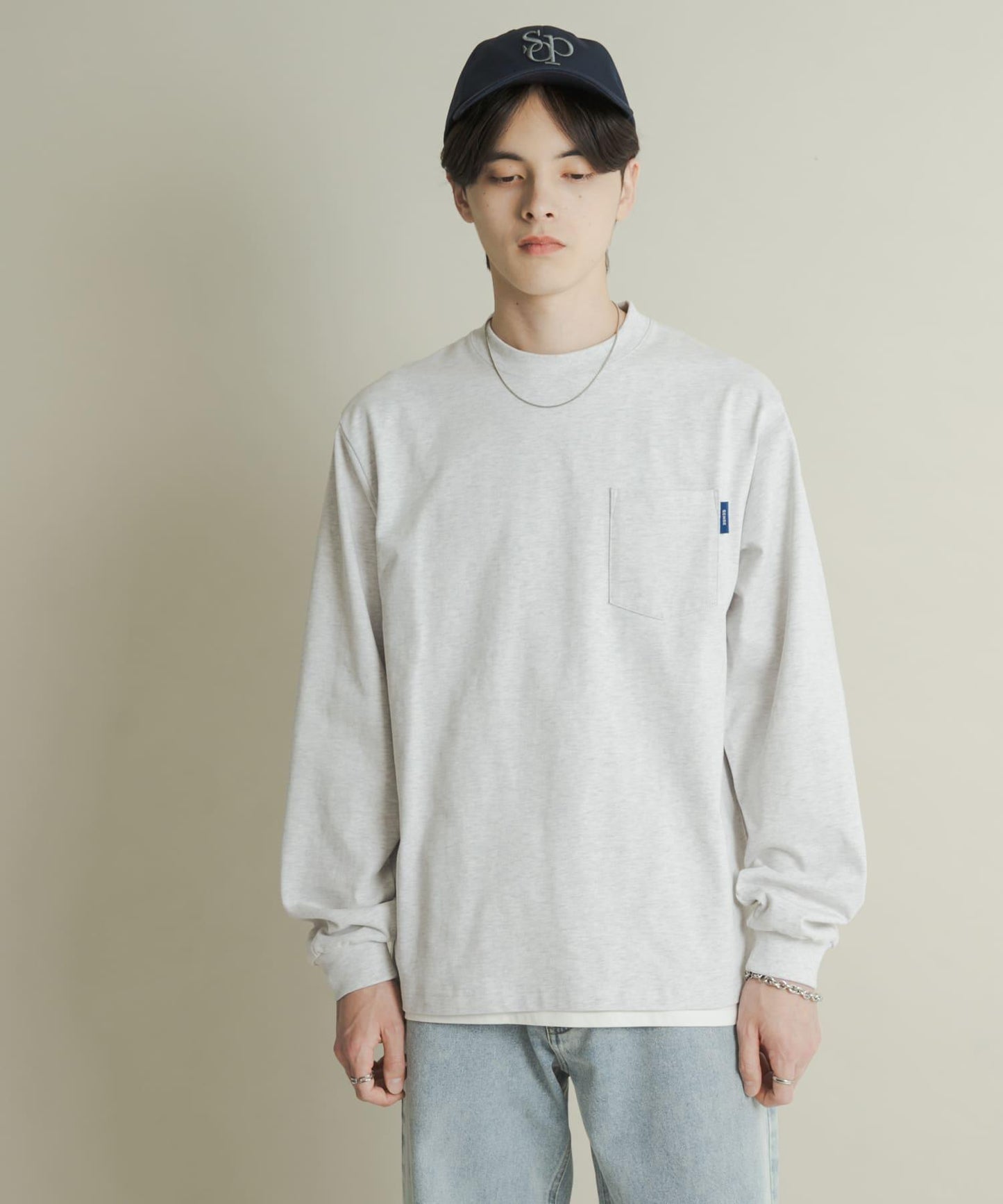 純棉圓領長袖T恤