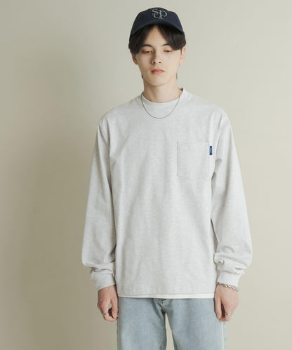 純棉圓領長袖T恤