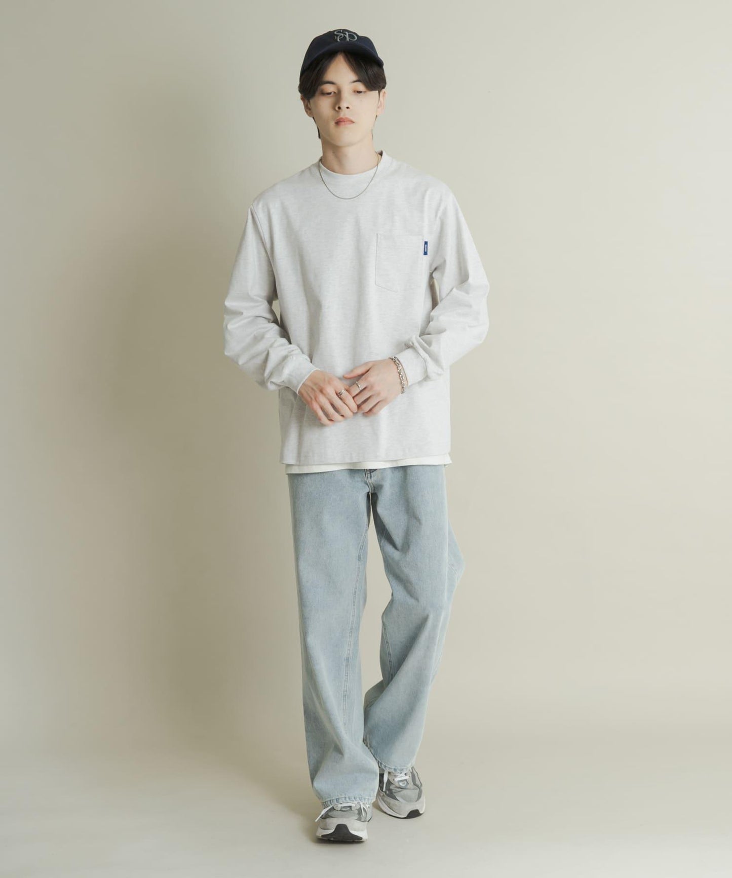 純棉圓領長袖T恤