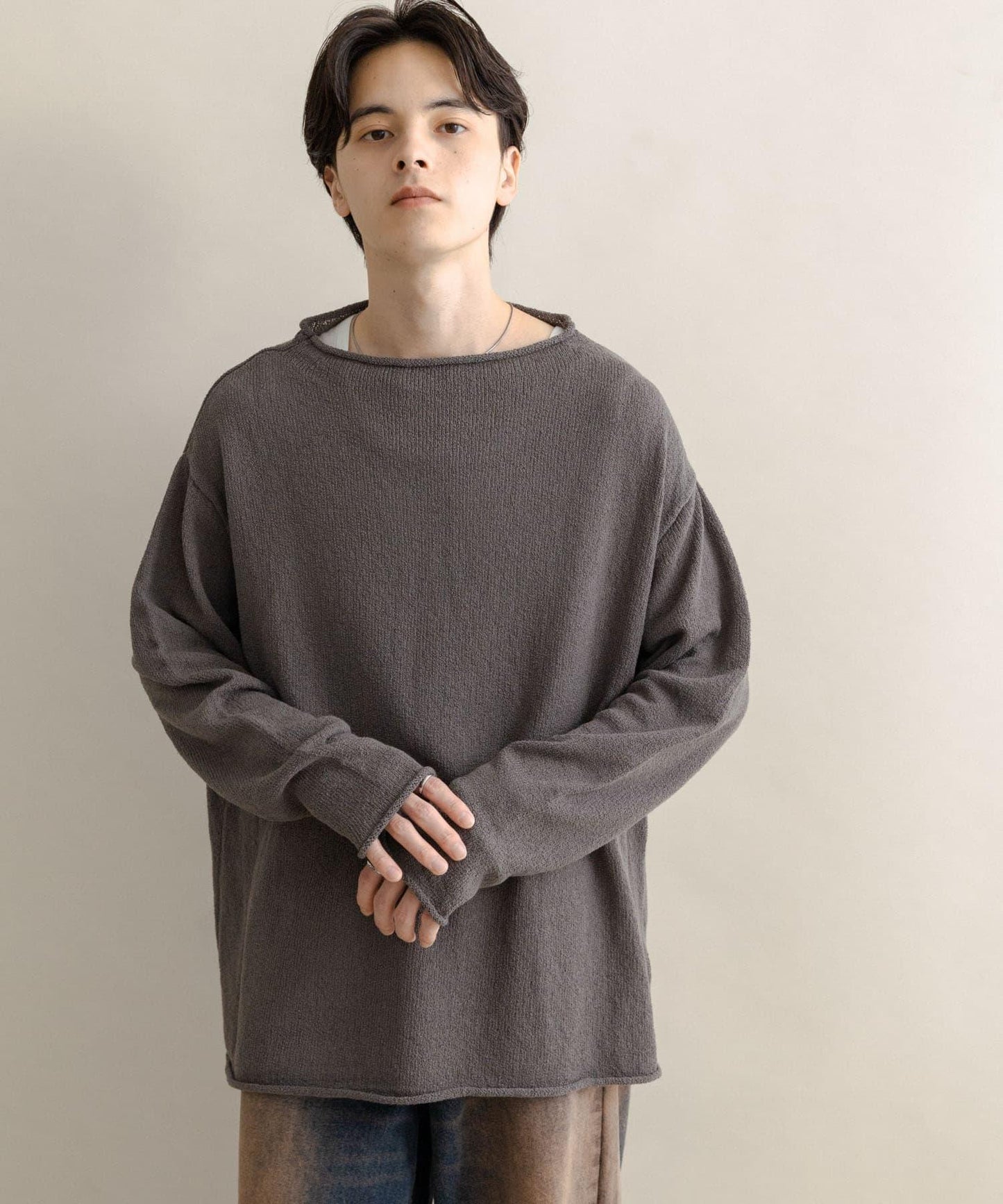 棉感高領針織衫