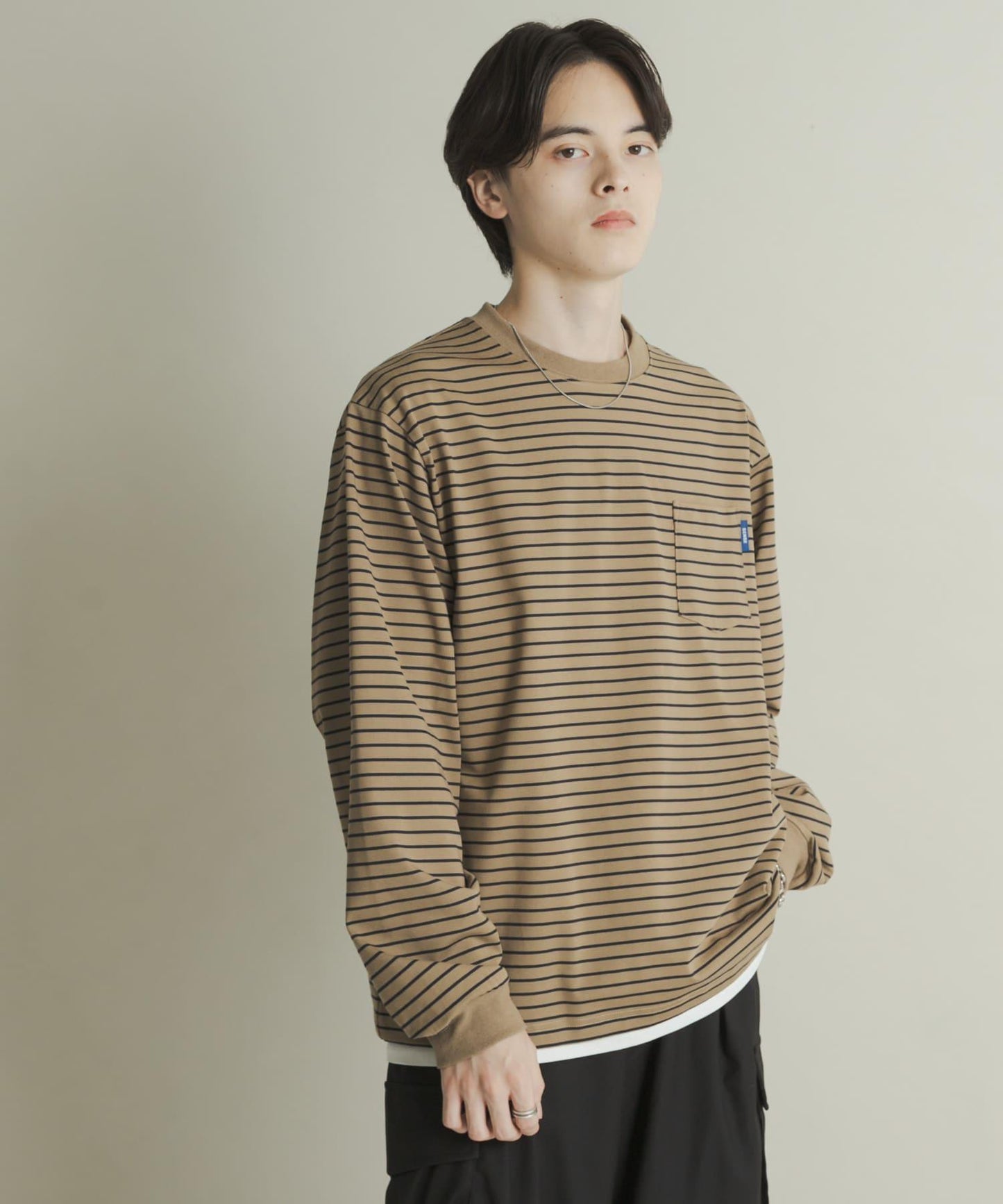 純棉圓領長袖T恤