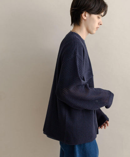 雙口袋V領針織開衫