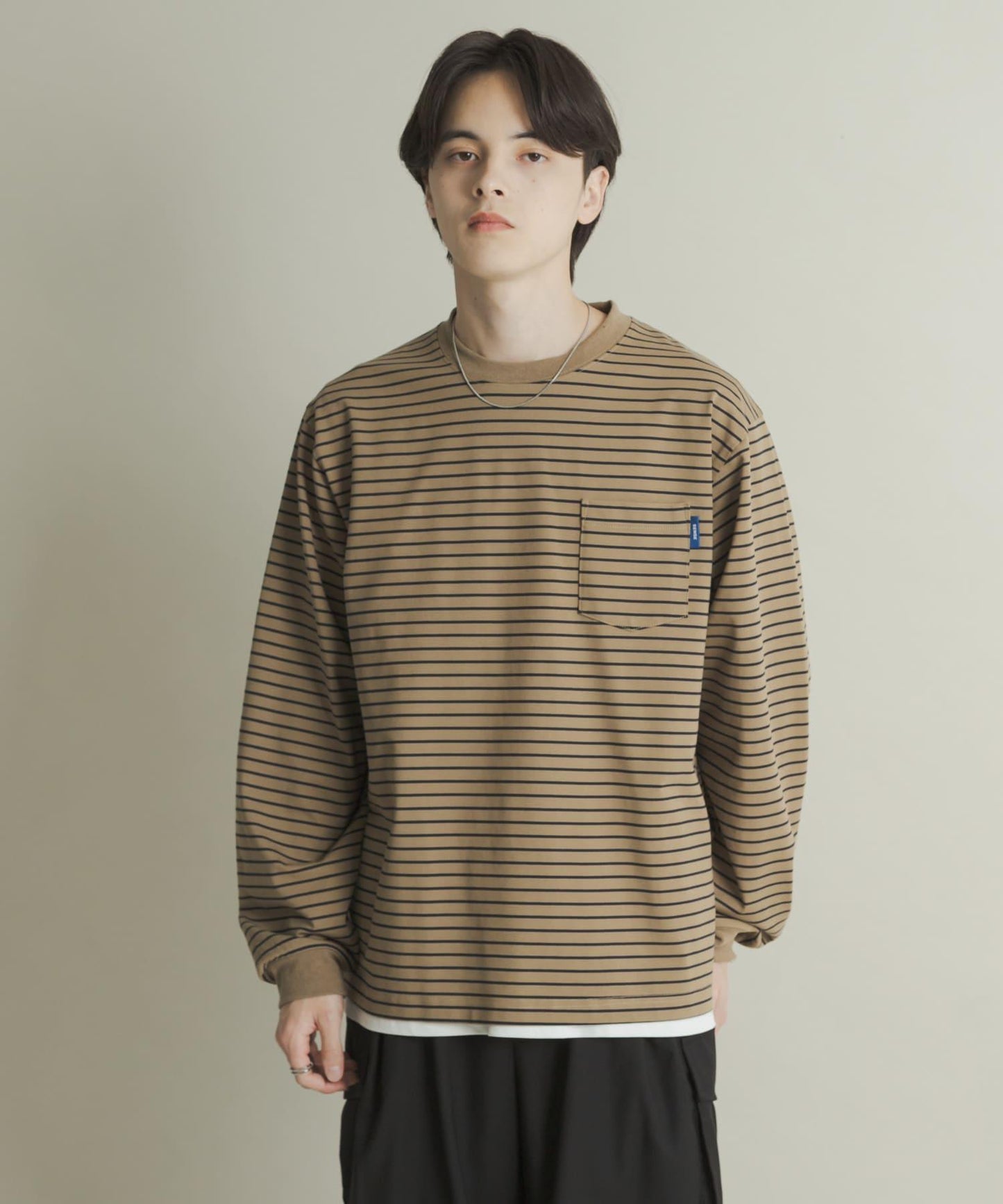 純棉圓領長袖T恤