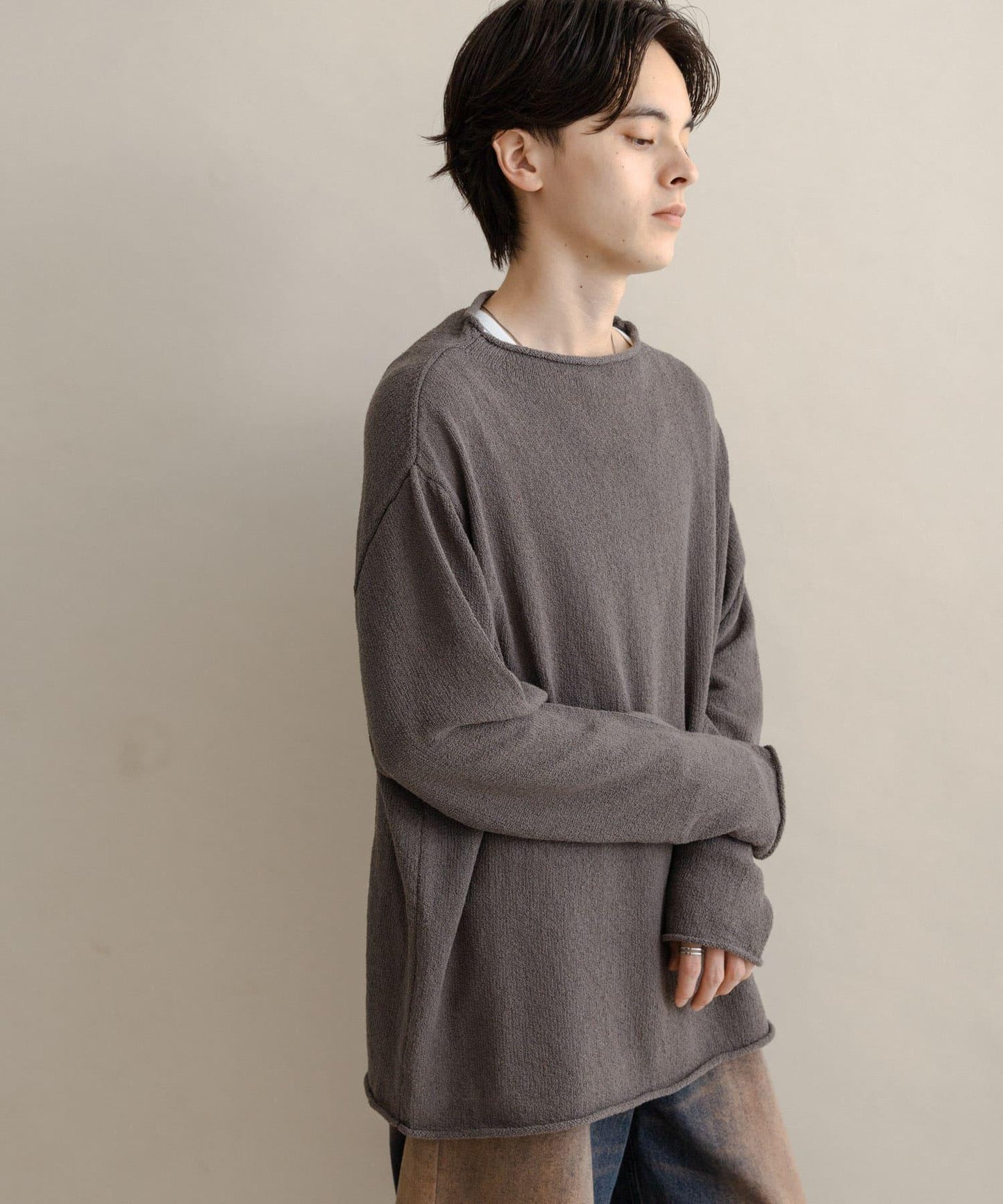 棉感高領針織衫