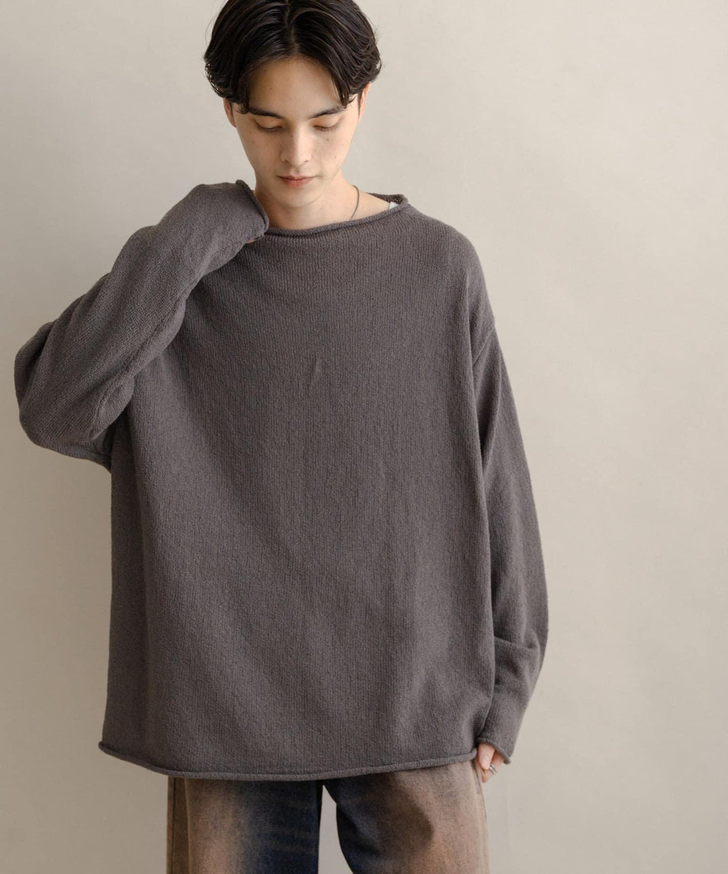 棉感高領針織衫