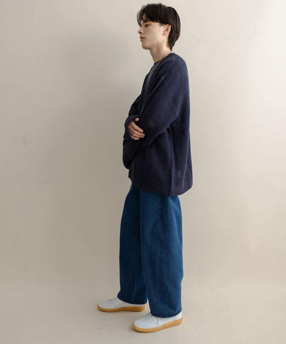 雙口袋V領針織開衫