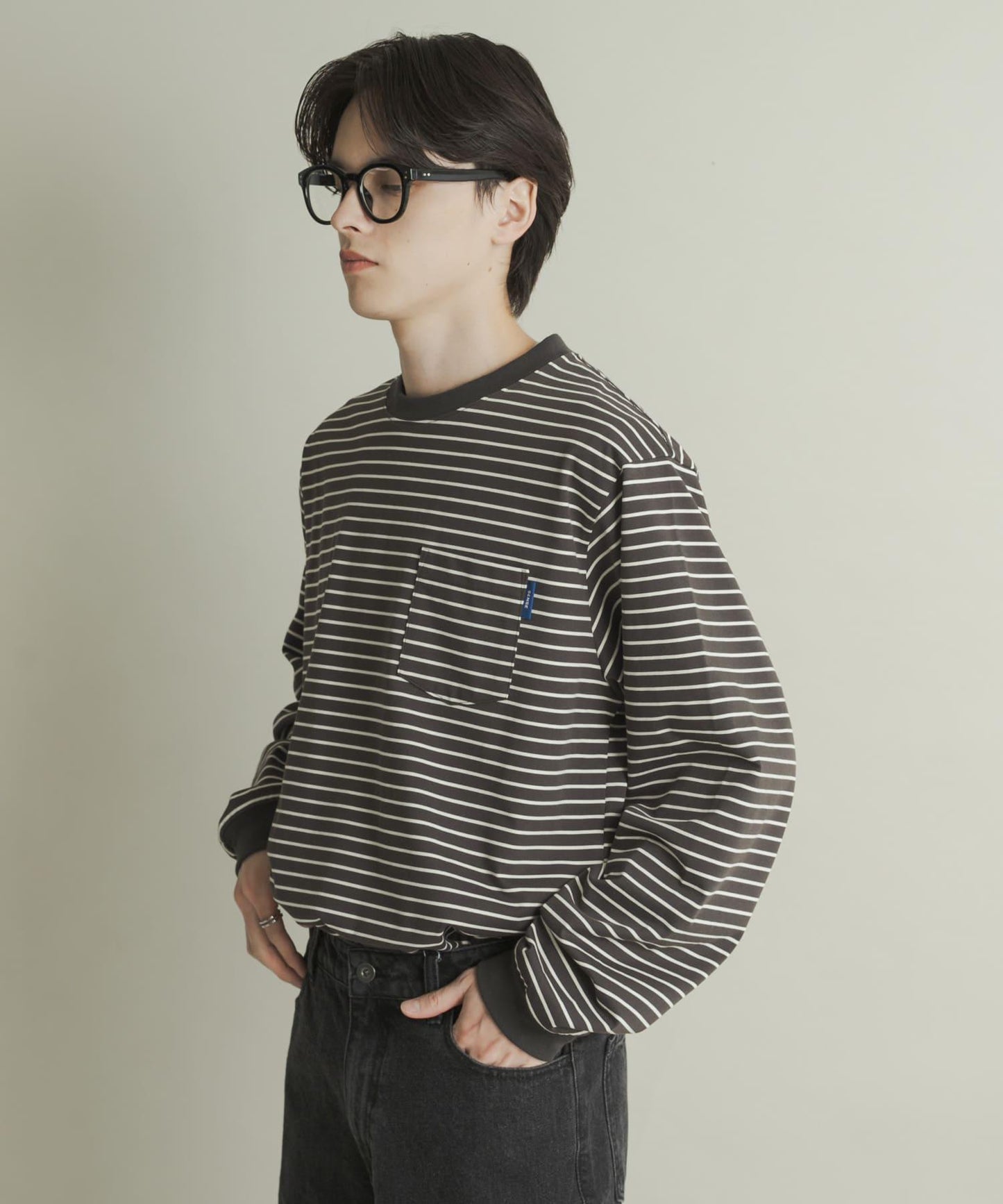 純棉圓領長袖T恤