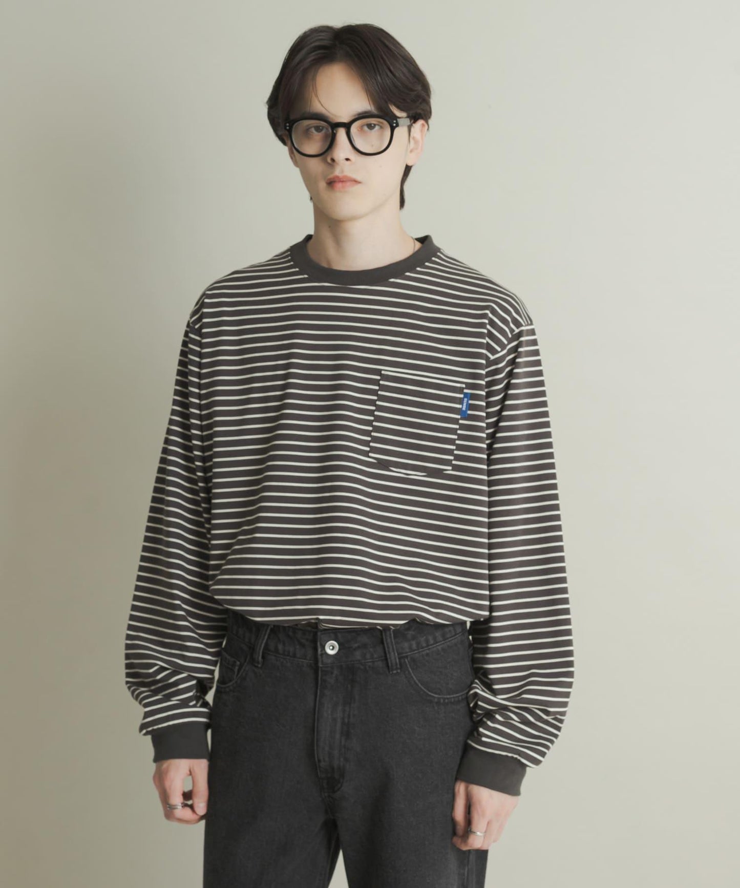 純棉圓領長袖T恤