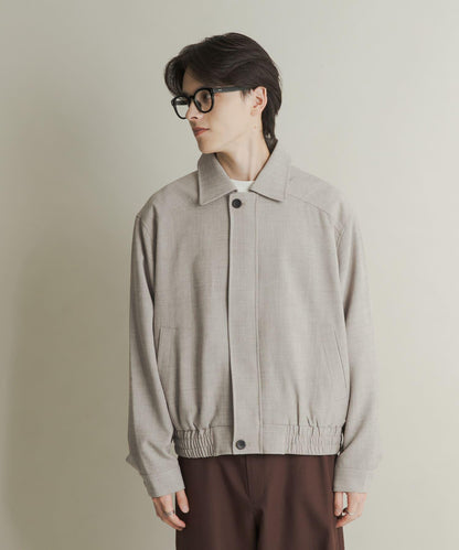 混色寬鬆拉鍊夾克