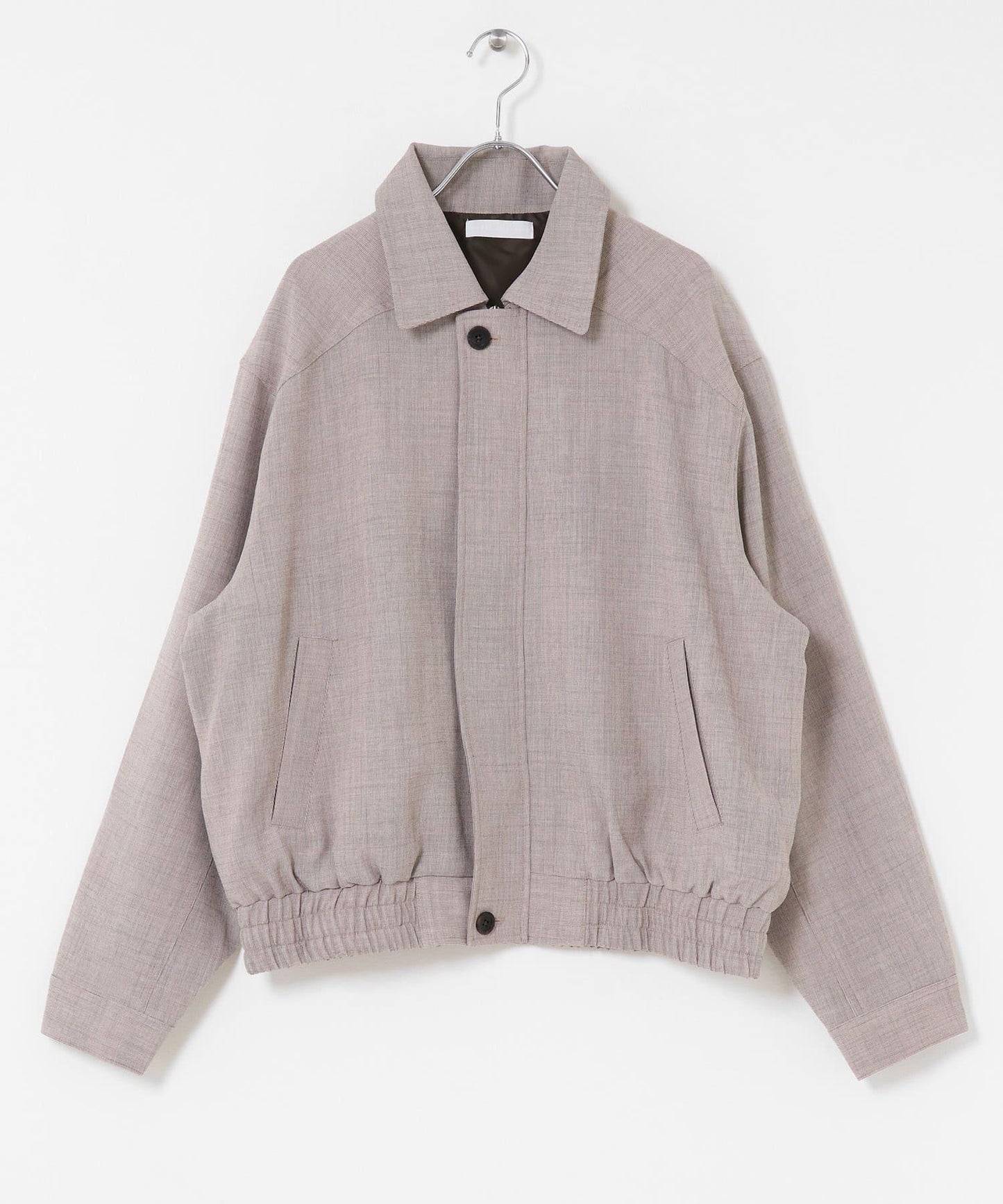 混色寬鬆拉鍊夾克