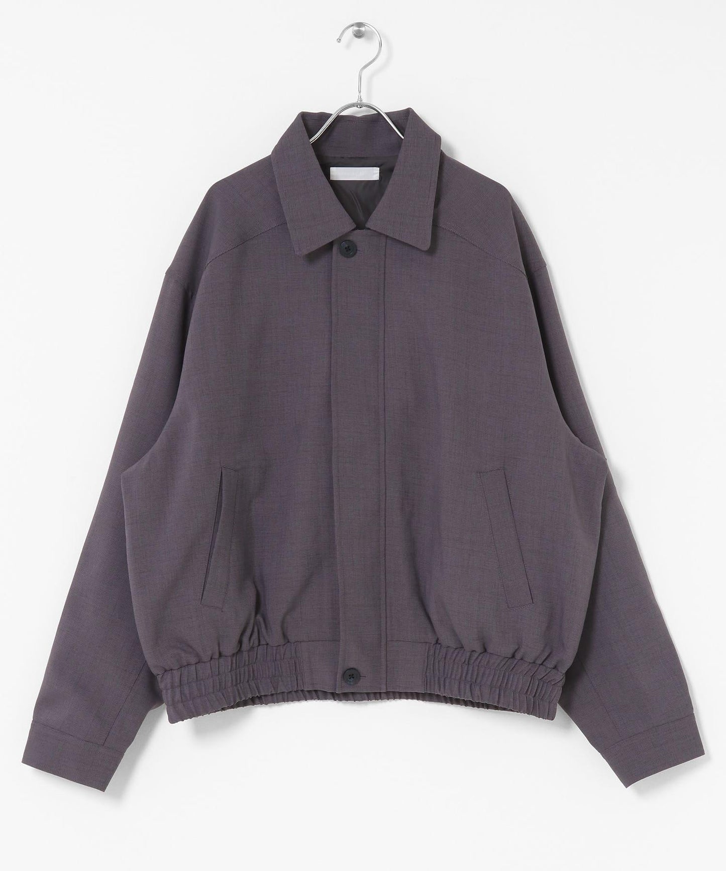 混色寬鬆拉鍊夾克