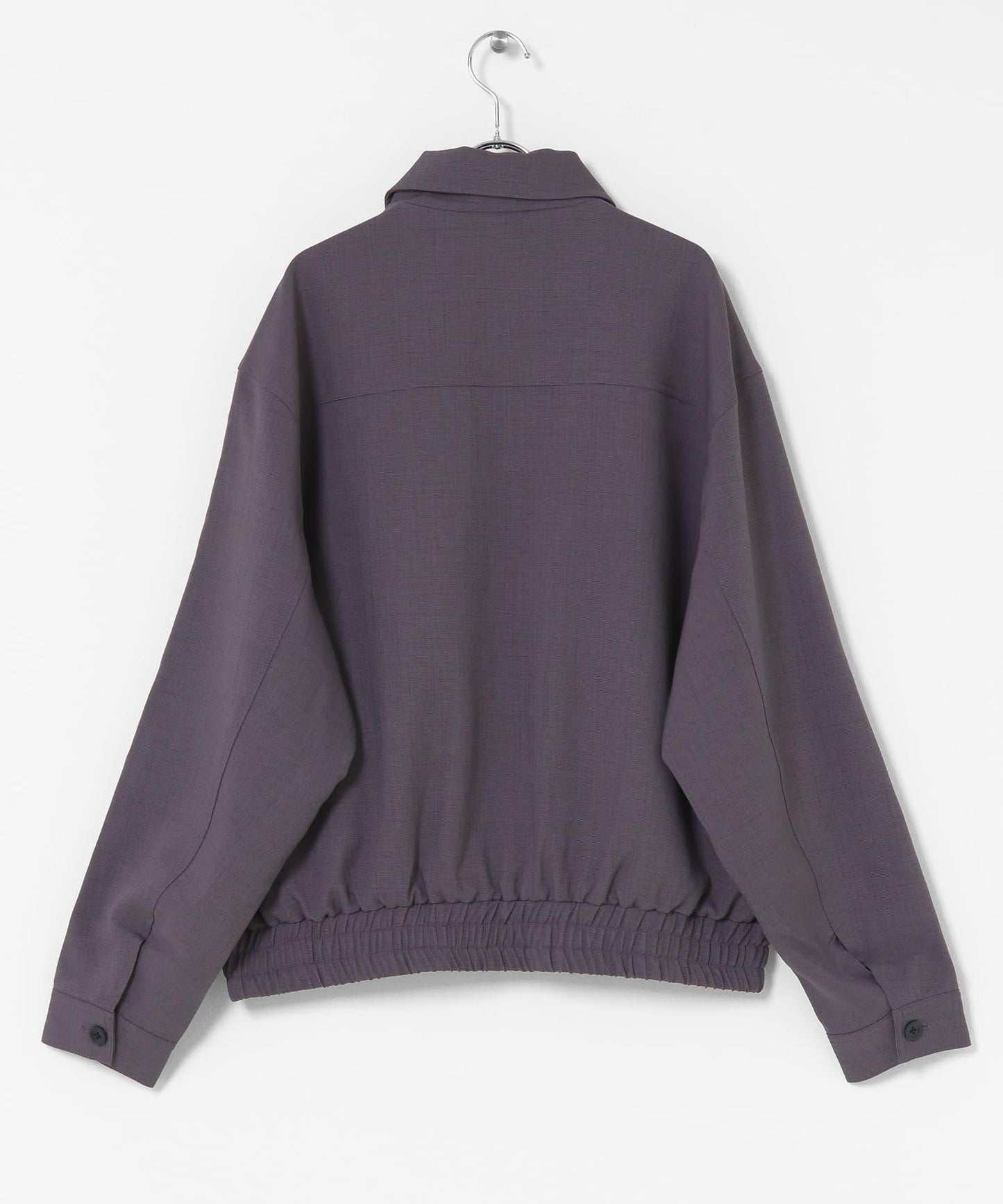 混色寬鬆拉鍊夾克