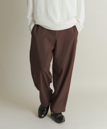 桶型直筒無褶西裝褲