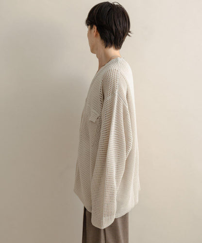 雙口袋V領針織開衫