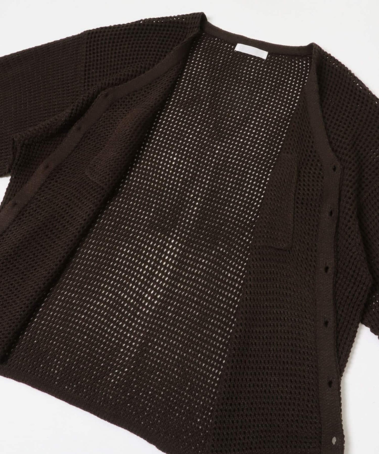 雙口袋V領針織開衫