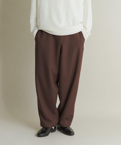 桶型直筒無褶西裝褲