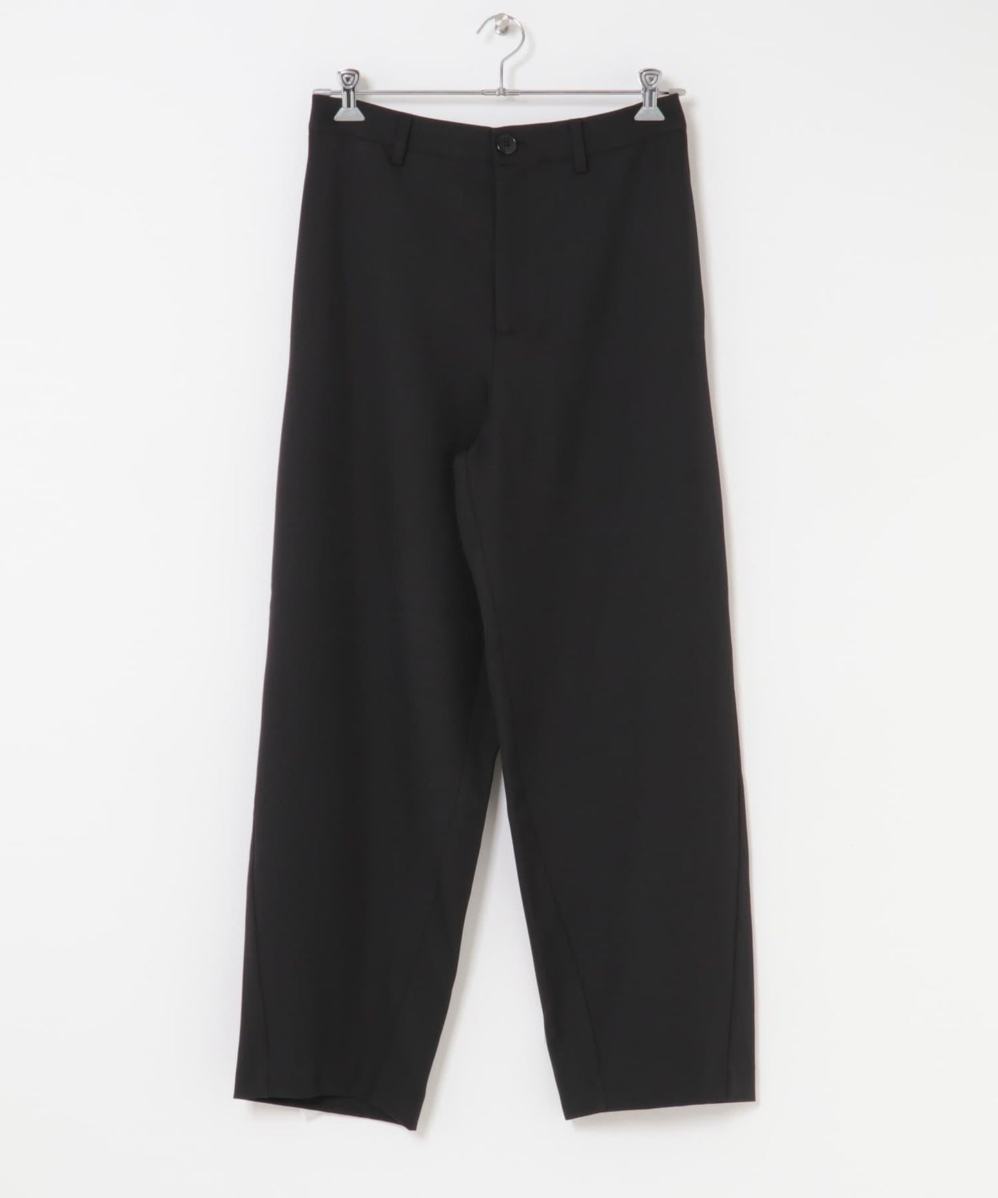 桶型直筒無褶西裝褲