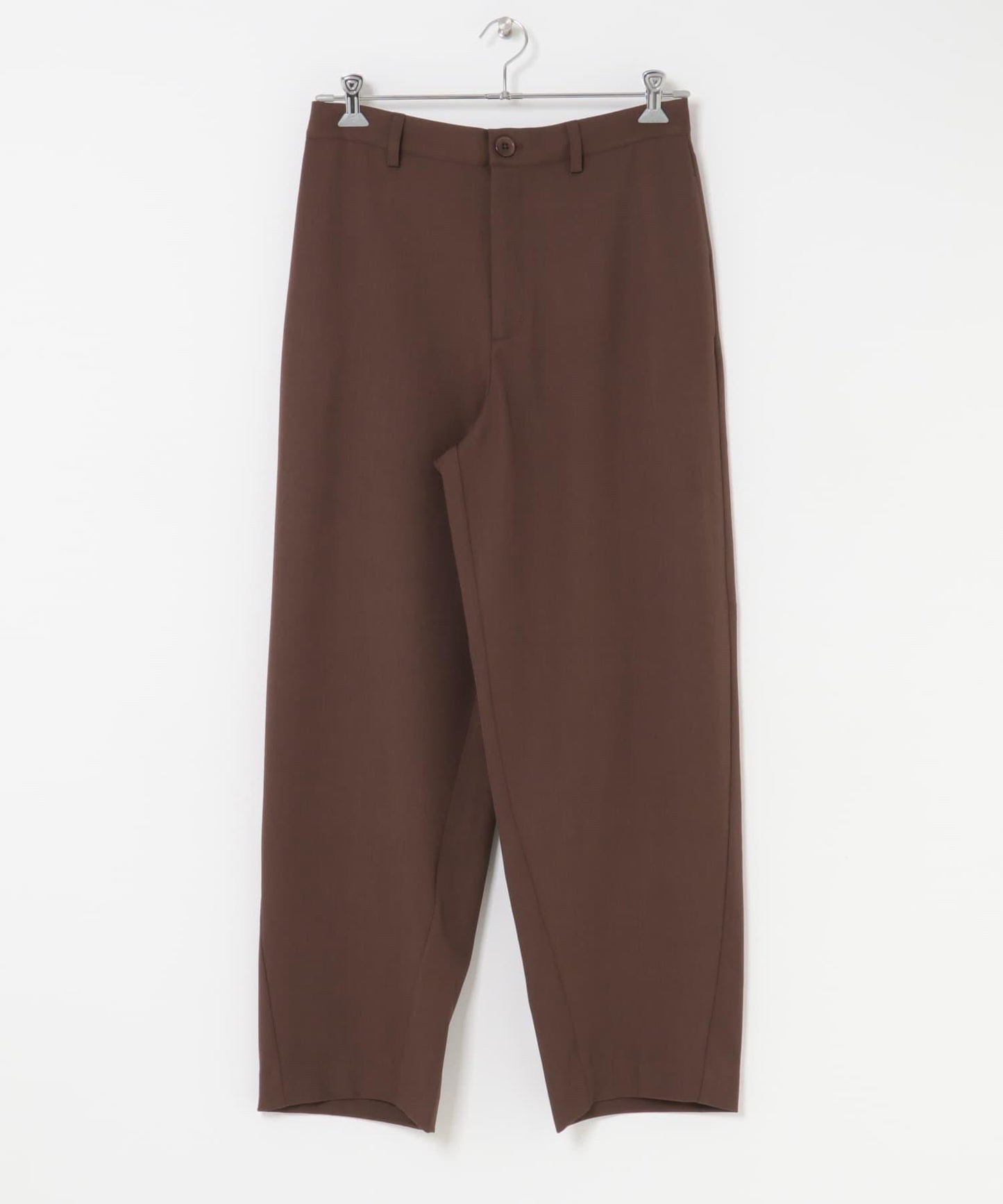 桶型直筒無褶西裝褲