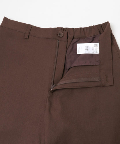 桶型直筒無褶西裝褲