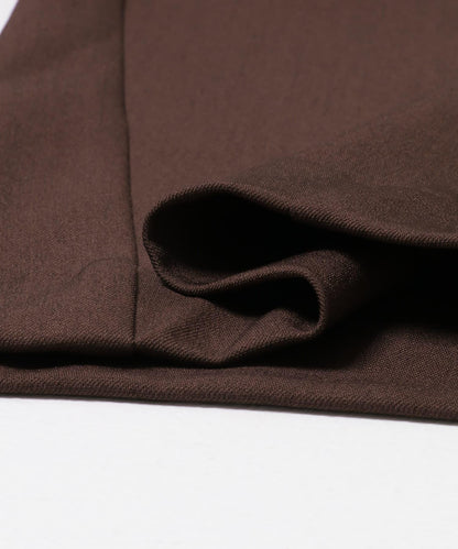 桶型直筒無褶西裝褲