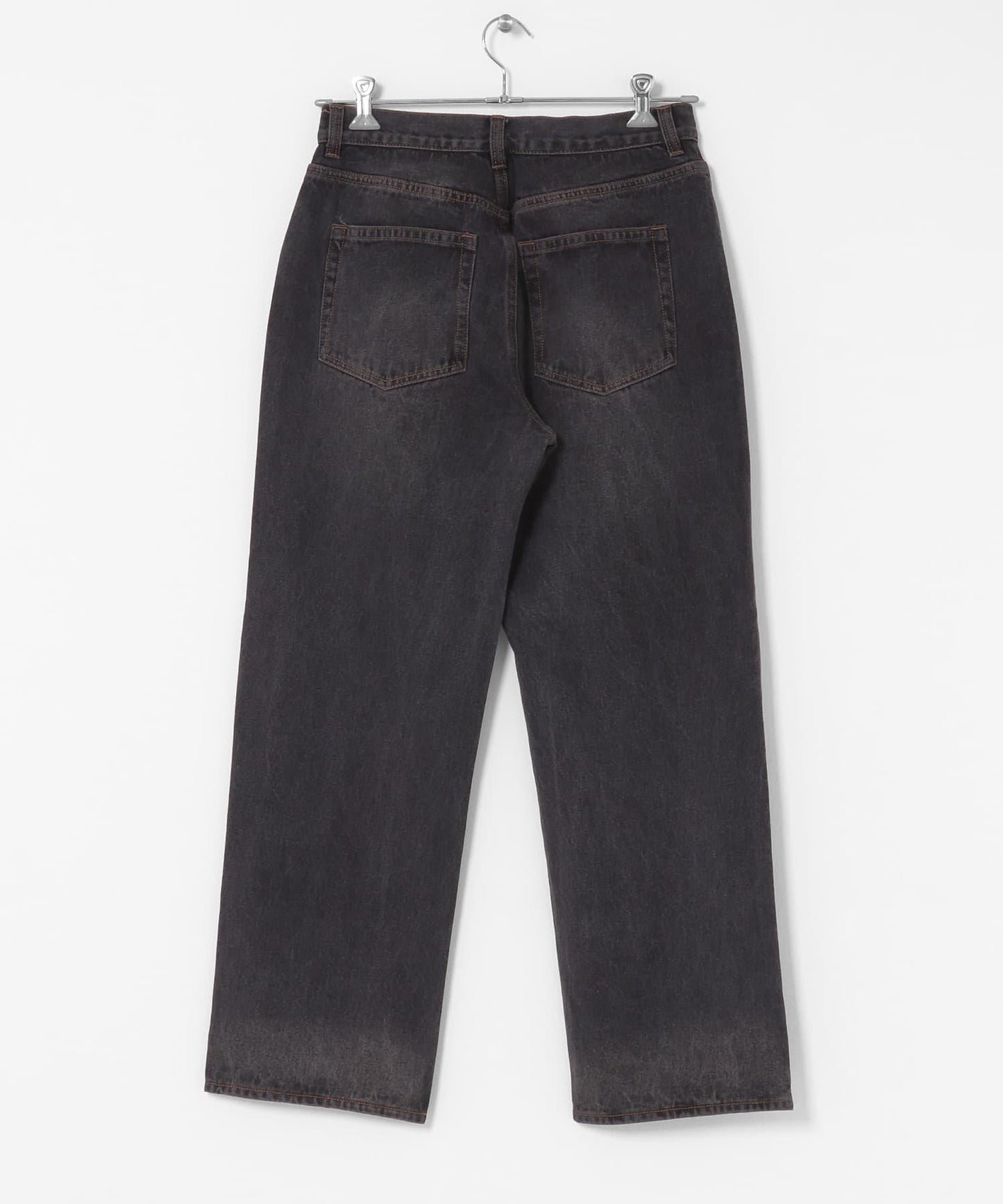 硬質水洗牛仔寬腿褲