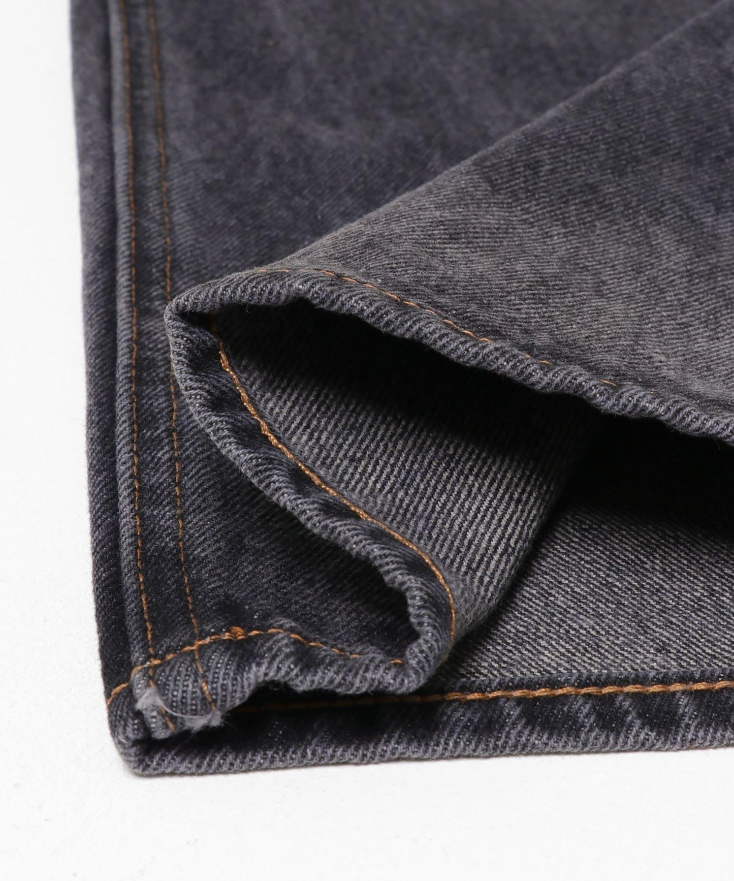 硬質水洗牛仔寬腿褲