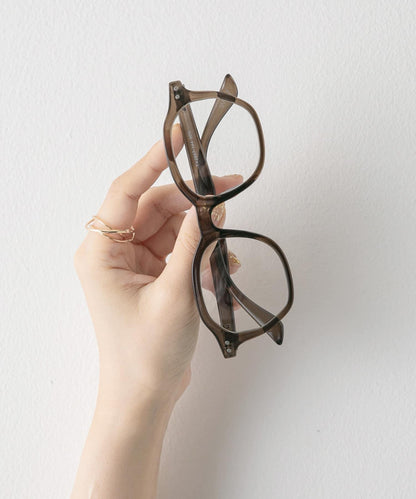 八角形鏡框平光眼鏡