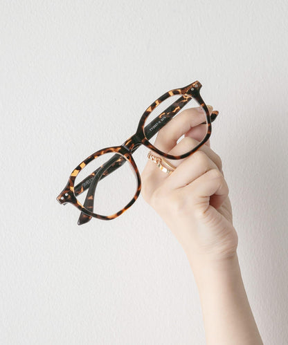 八角形鏡框平光眼鏡