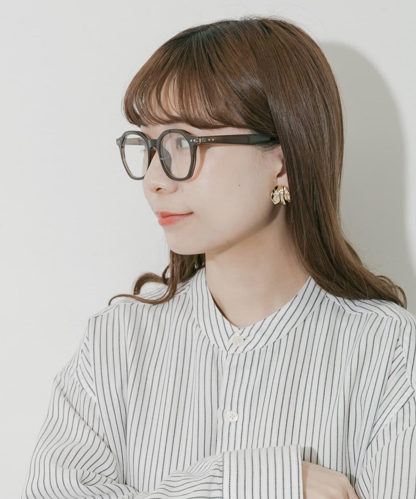 八角形鏡框平光眼鏡