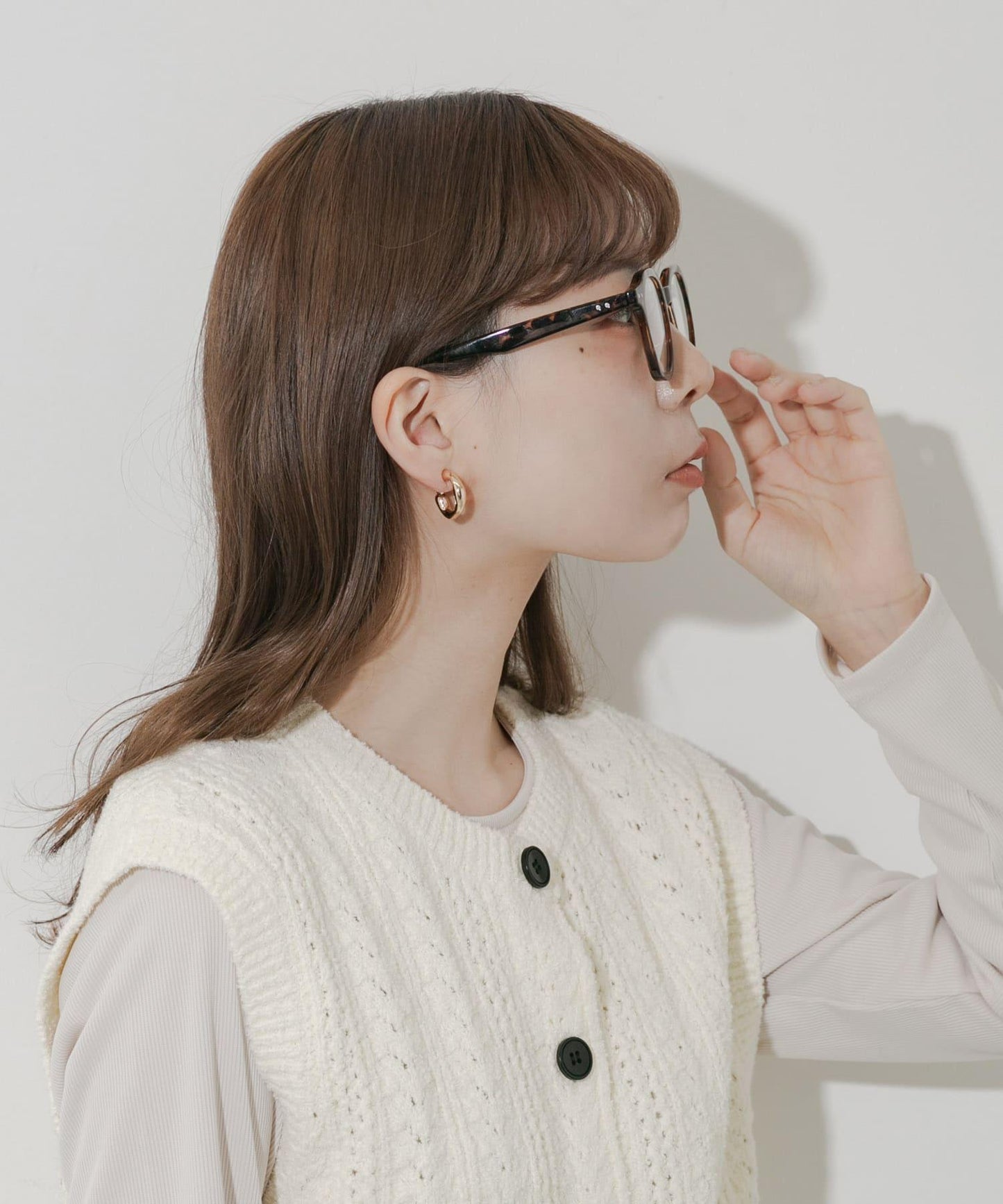 八角形鏡框平光眼鏡