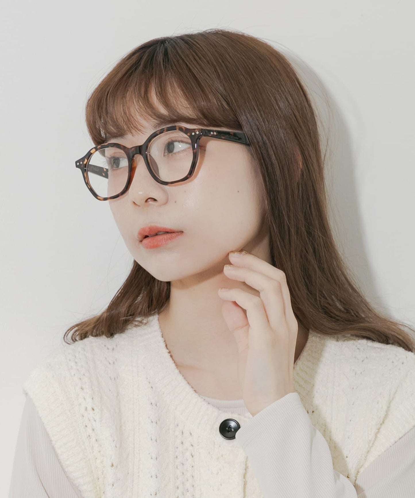 八角形鏡框平光眼鏡