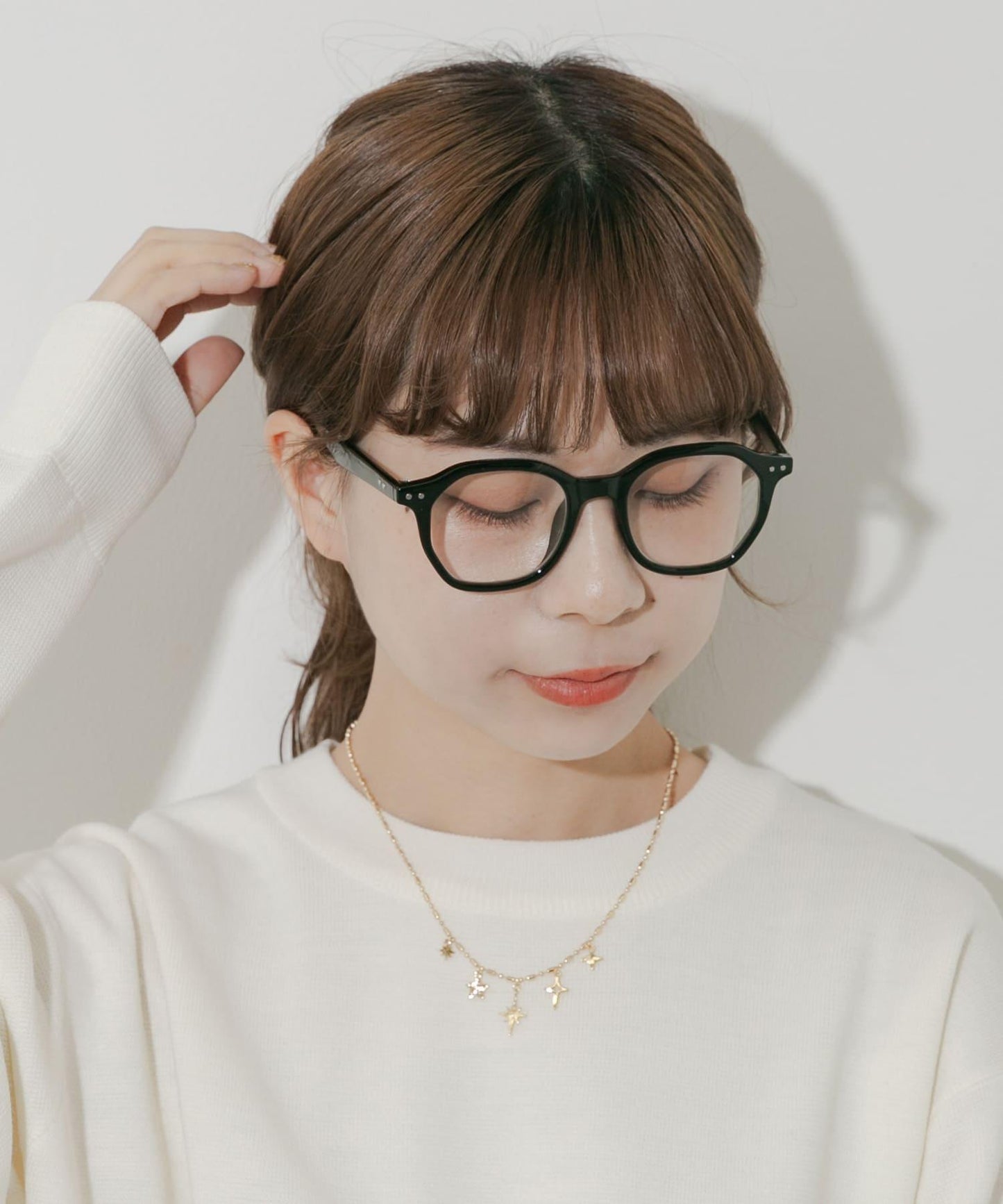 八角形鏡框平光眼鏡