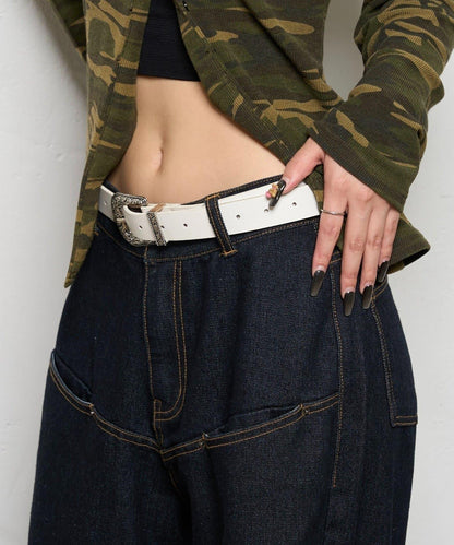 西部風格扣帶腰帶