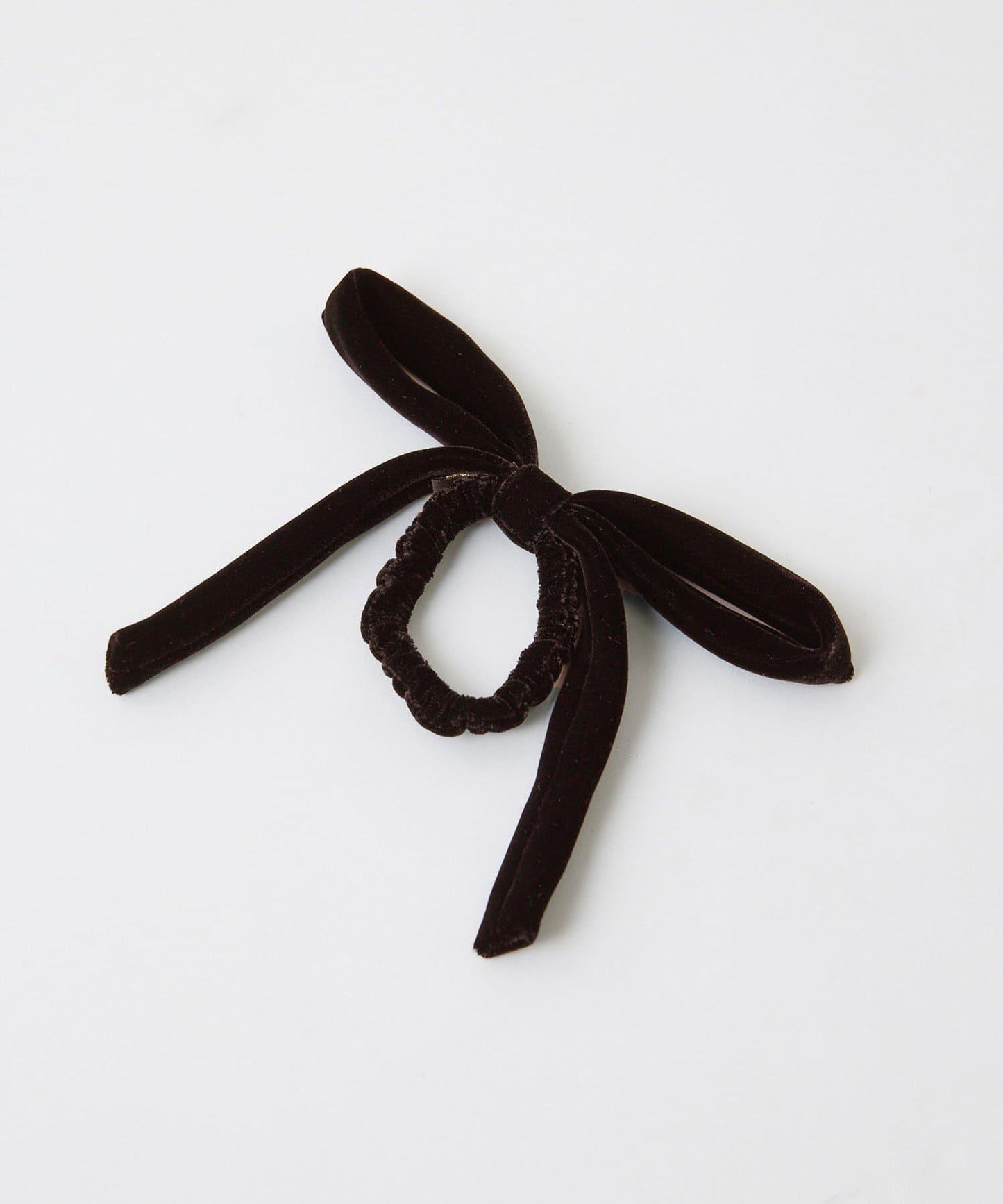 【ALEXANDRE DE PARIS】天鵝絨蝴蝶結髮圈