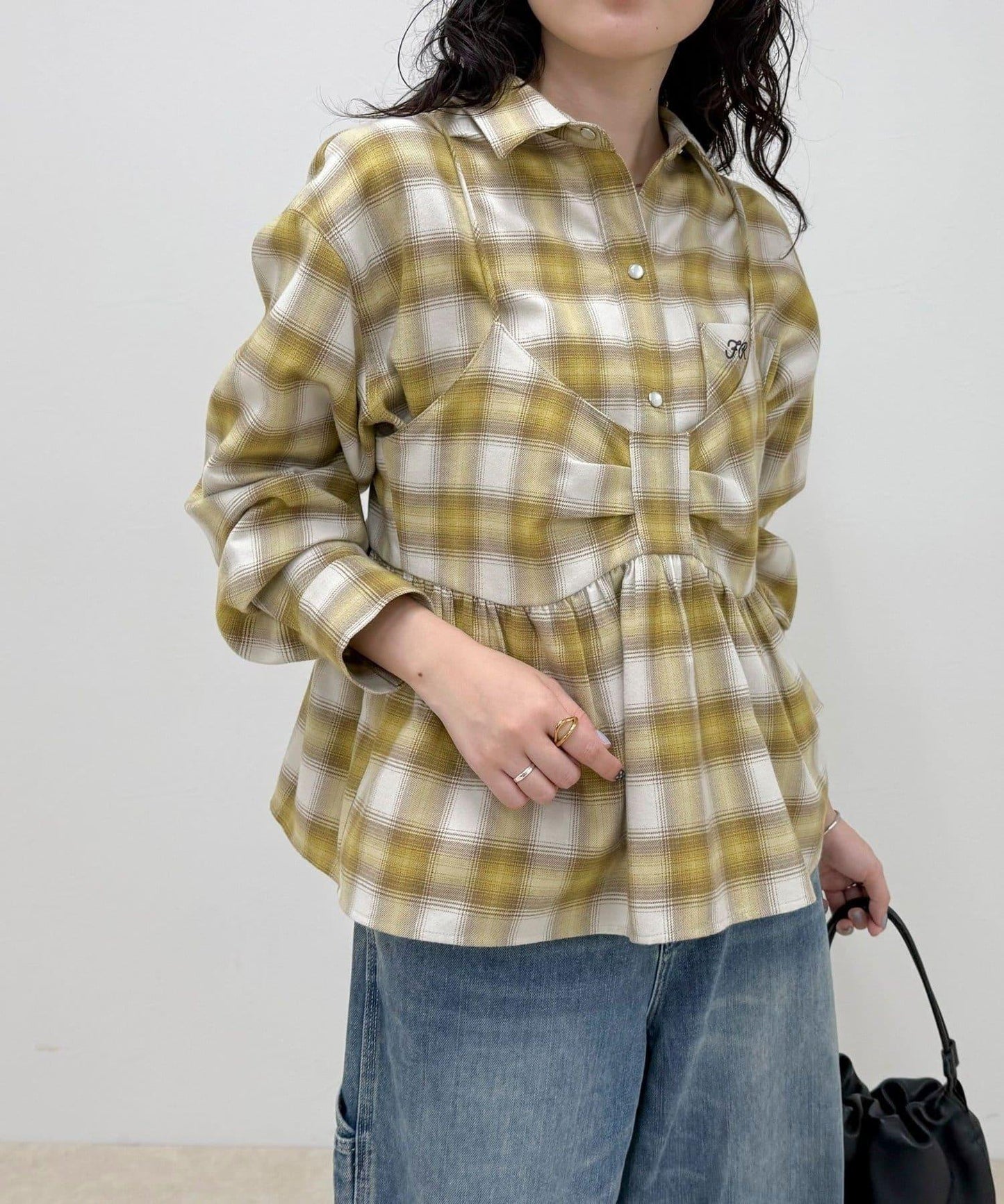 漸變格紋吊帶背心