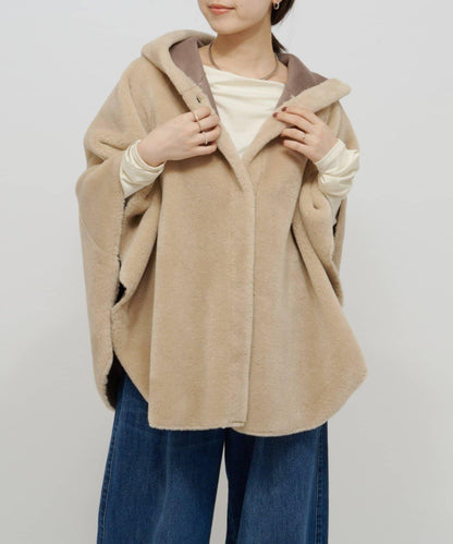 【Omekashi】短款仿毛絨斗篷