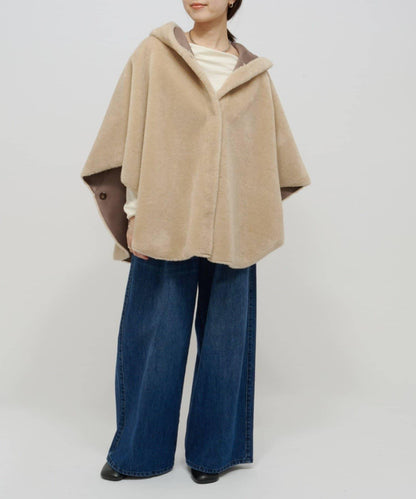 【Omekashi】短款仿毛絨斗篷