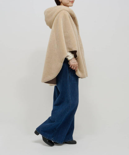 【Omekashi】短款仿毛絨斗篷