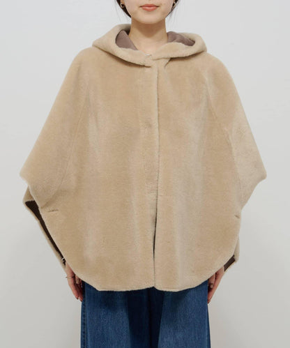 【Omekashi】短款仿毛絨斗篷