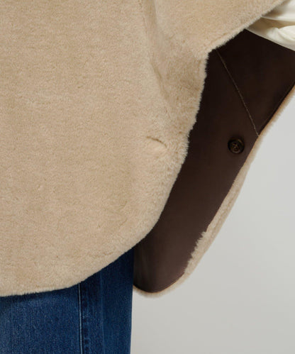 【Omekashi】短款仿毛絨斗篷